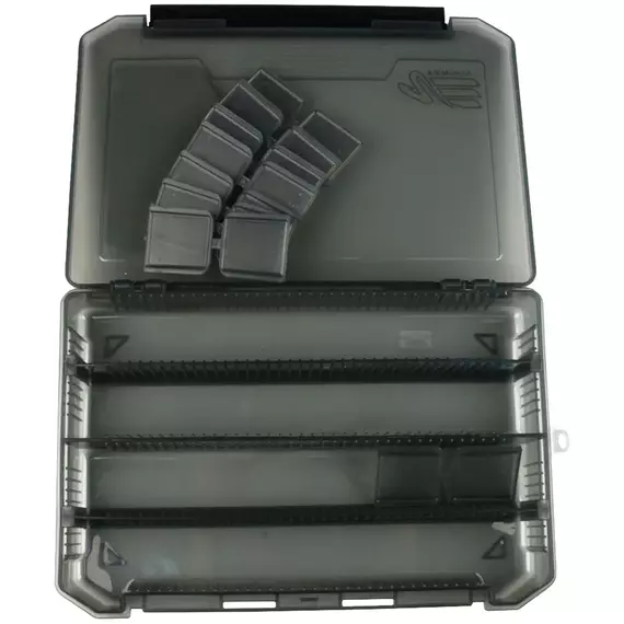 Коробка Meiho Versus VS-3038ND 275x187x43mm, колір: чорний, фото , изображение 3